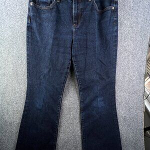 Lauren Ralph Lauren Jeans Women 12P (33x27) Dark Blue Boot Cut Ladies Denim
